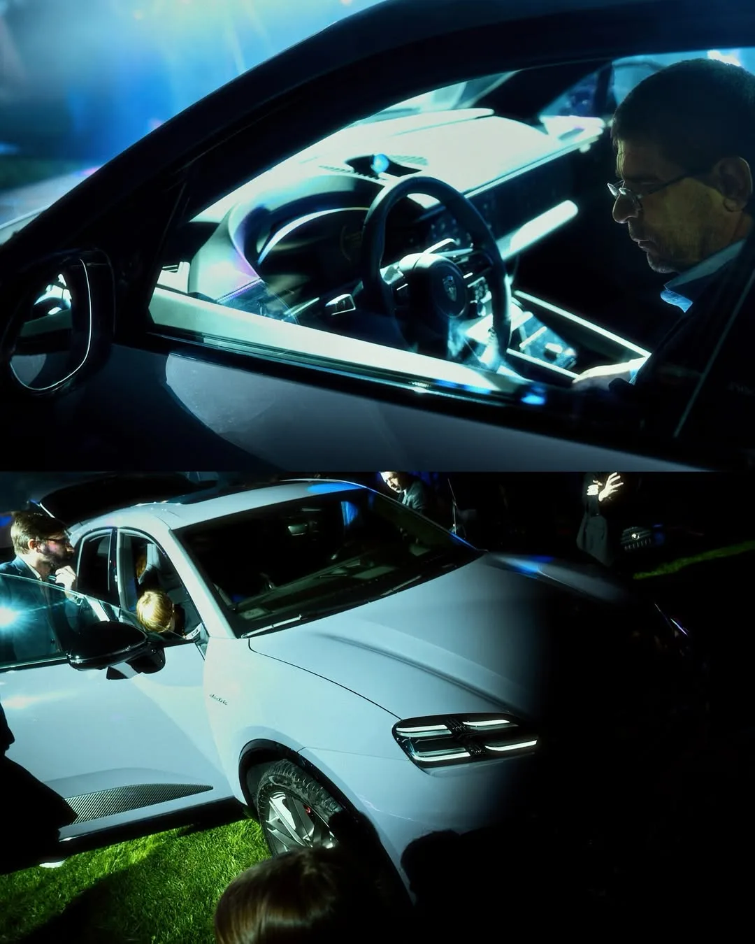 Guests interacting with the new Porsche Macan