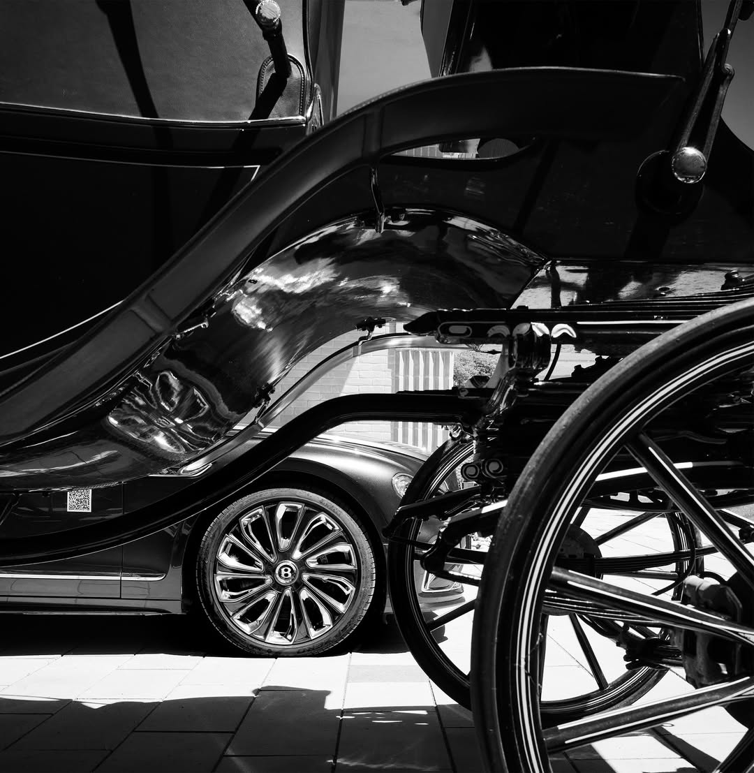 Wheel × carriage · b&w